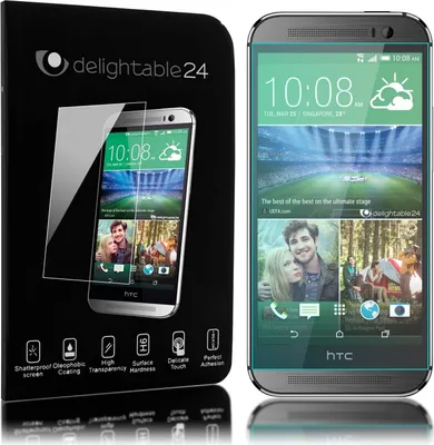 Produktbild von NALIA Schutzglas für HTC One M8, 9H Full Cover Displayschutz Film Tempered Glass