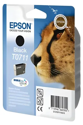 Produktbild von Epson Tintenpatrone schwarz DURABrite T 071           T 0711