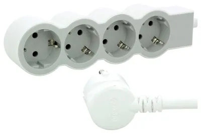 Image de Bâti de prises legrand 694552/ 4 prises/ blanc et gris
