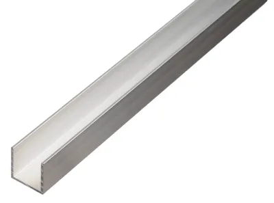 Zdjęcie produktu dla GAH-Alberts 473808, Aluminium, W kształcie litery U, 1 szt., 100 cm, 6 mm, 6 mm