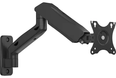 Produktbild von ICY BOX IB-MS103-W, Monitorständer mit Wandhalterung für einen Monitor bis zu 32" (81 cm), Schrauben, 9 kg, 81,3 cm (32"), 100 x 100 mm, Höhenverstellung, Schwarz
