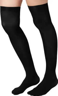 Produktbild von Overknee-Strümpfe schwarz - schwarz