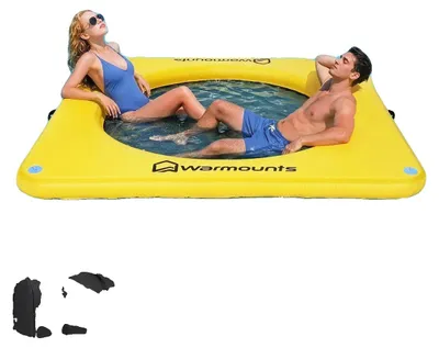 Produktbild von Aufblasbare Schwimmplattform, Tragetasche, Luftpumpe enthalten, 8X8fFTX6in