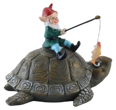 Productafbeelding van Weerbestendige Tuinfiguren Set met Viskabouter en Schildpad