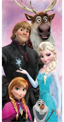 Imagen del producto de Toalla de playa Frozen, 70x140 cm, de algodón: absorbente y suave