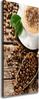 Produktbild von Fotobild auf Leinwand gedruckt Kaffee 50x125 cm