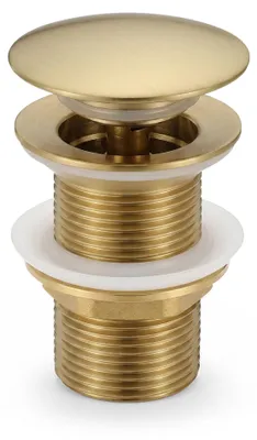 Produktbild von Pop Up Abflussventil für Waschbecken ohne Überlauf Edelstahl Gold