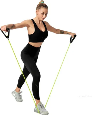 Produktbild von Expander mit Schaumstoffgriffen für Po-, Brust- und Armtraining, Fitness, Bodybuilding, Gymnastik, Aerobic und Krafttraining
