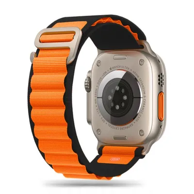 Zdjęcie produktu dla Tech-Protect watch strap Nylon Pro Apple Watch 42/44/45/49mm, black/orange