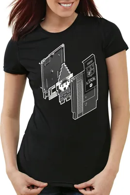 Produktbild von style3 Adventure of Link Damen T-Shirt classic gamer switch snes 8-Bit, Farbe:Blau, Größe:S
