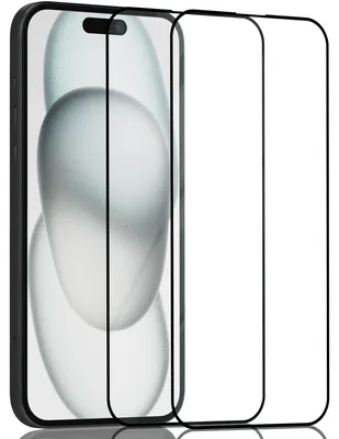 Zdjęcie produktu dla 2-pak iPhone 15 Szkło ochronne na ekran - Szkło hartowane 9H - Super jakość 3D