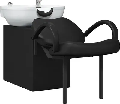 Obrázok produktu pre vidaXL Stolička na šampónovanie Čierna a biela 136 x 60 x 92 cm PVC