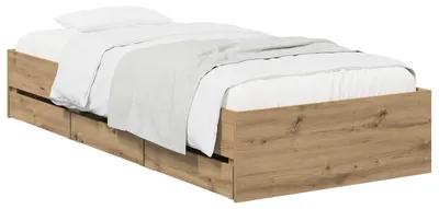 Obrázek produktu pro Rám postele vidaXL s úložným prostorem, barva: Artisan dub, rozměry: 90 x 200 cm