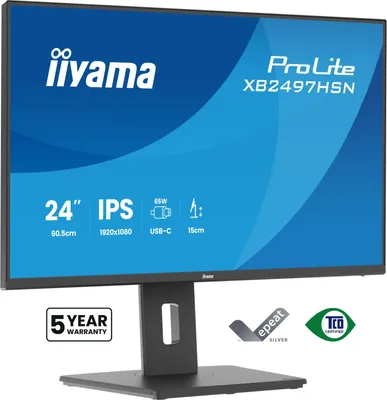 Obrázek produktu pro iiyama ProLite XB2497HSN-B1, 60,5 cm (23.8"), 1920 x 1080 px, Full HD, LED, 1 ms, Černá