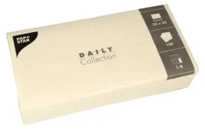 Produktbild von Servietten "DAILY Collection" 1/8-Falz 32 cm x 32 cm champagner