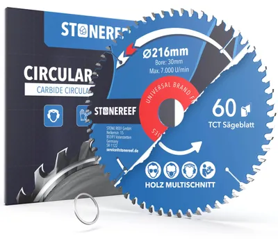 Productafbeelding van Cirkelzaagblad 216x30 mm 60 tanden voor houtbewerking