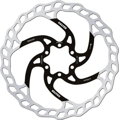 Zdjęcie produktu dla Tarcza Galfer DB003W Fixed Wave – 180 mm hamulcowa 6 otworów srebrno-czarna DB003W