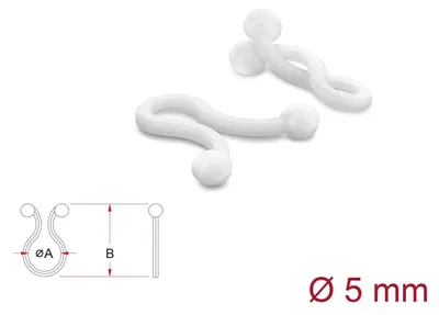Produktbild von Kabeldriller 5 mm transparent, 100 Stück, wiederverwendbar