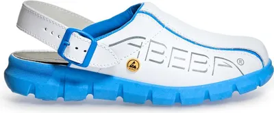 Image de Sabot blanc/bleu avec impression ESD - 43