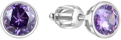Image de Boucles d'oreilles en argent avec zircon cubique étincelant AGUP1718S