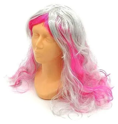 Zdjęcie produktu dla Peruka siwa z pasemkami na imprezy i cosplay