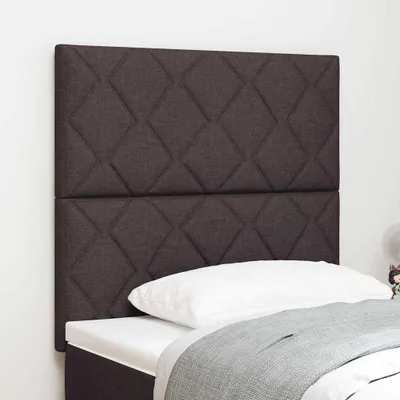 Image de Tête de lit LED Marron 100 cm tissu