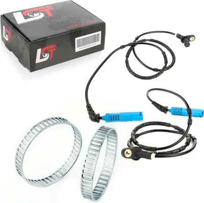Produktbild von 2x ABS-Sensor und ABS-Ring Set Hinterachse 48 Löcher für BMW 3er E46 ab 09/2000
