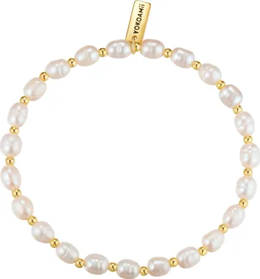 Produktbild von Yokoamii Perlen-Armband Messing Süßwasser-Zuchtperle 50020183