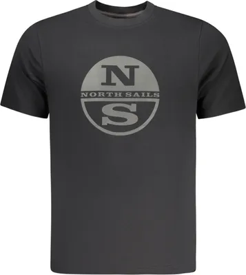 Produktbild von Kurzarm Herren T-Shirt Rundhals mit Logo-Druck in Schwarz