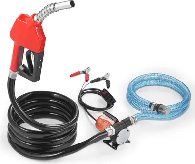 Produktbild von VEVOR Dieselpumpe, 12 V DC, 8 GPM, 1/6 PS, elektrische tragbare Pumpe mit automatischer Absperrdüse, verlängerten Einlass- und Auslassschläuchen für Kraftstoff, Diesel, Kerosin und Methanolmischungen