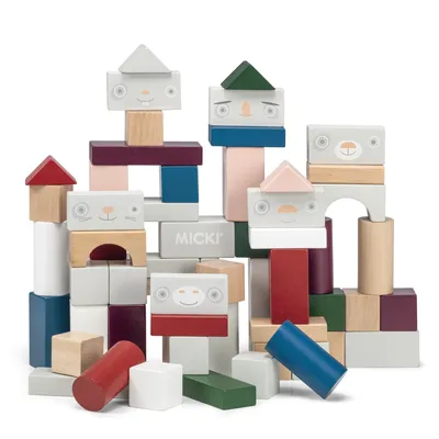 Image de Micki Blocs de construction en bois (60 pièces)