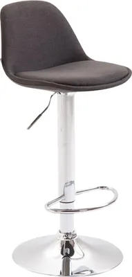 Produktbild von Barhocker - Hochhocker, höhenverstellbar, stilvolles Design | Verkleidungsfarbe: Chrom | Farbe: dunkelgrau