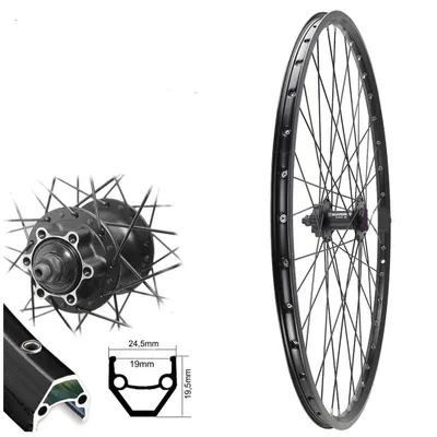 Produktbild von Vorderrad 28" MTB Disc Shimano Deore HB-M475 Scheibenbremse 6 Loch schwarz M475