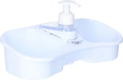 Produktbild von Toyma Schwammschale mit Seifenpumpe - weis - Kunststoff - 27 x 23 cm