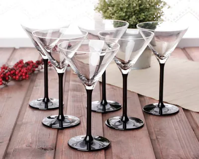 Obrázok produktu pre Sada pohárov na martini a pitie ONYX 6 kusov