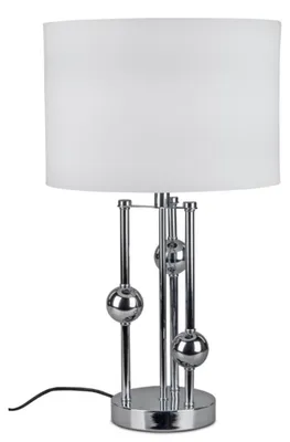 Produktbild von Tischlampe 3 Kugel mit rundem Fuß H.  52cm silber Metall Formano WA