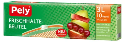 Zdjęcie produktu dla Worek foliowy Pely z bezpiecznym zamknięciem 3 litry 10 sztuk
