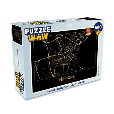Obrázek produktu pro MuchoWow MuchoWow® Puzzle 500 ks Karta - Hengelo - zlatá - černá