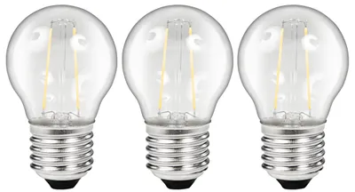 Produktbild von LED Filament Set McShine 3x Tropfenlampe E27 2W 200lm warmweiß klar