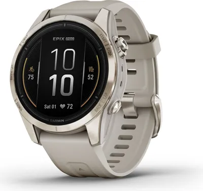 Produktbild von Garmin EPIX PRO (2.Gen) Sapphire -42 mm - Softgold/beige
