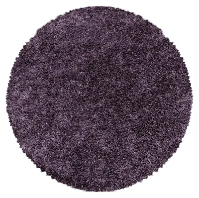 Produktbild von Hochflor Teppich Sima rund, Farbe: Violett, Größe:120 cm rund
