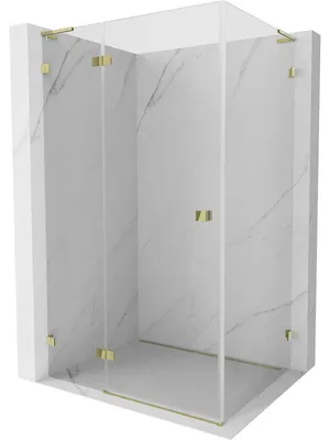 Obrázek produktu pro Mexen Lunar L sprchový kout otevírací levý 90 x 80 cm, transparentní, zlatý - 834L-090-080-50-00-L