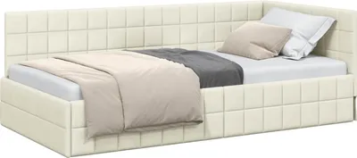 Obrázek produktu pro vidaXL Rohový rám postele s čelem krémový 100 cm x 200 cm sametový