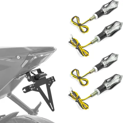Image de Kit support de plaque d'immatriculation avec éclairage LED # et 2x