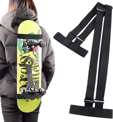 Imagen del producto de Mochila para longboard con correa de hombro ajustable y asa de transporte, apta para snowboard y actividades al aire libre, unidad individual