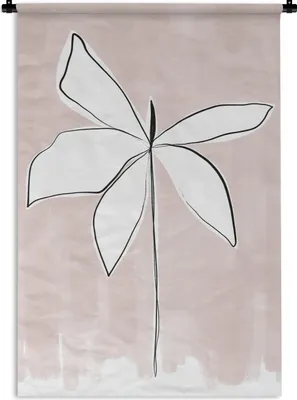 Produktbild von MuchoWow® Wandteppich Wandbehang Blume - Abstrakt - Pastell 120x180 cm Tapisserie Dekoration Wandtuch - Schlafzimmer - Dekorationen für das Haus