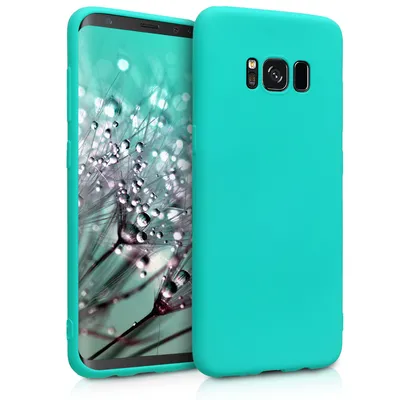 Produktbild von kwmobile Hülle kompatibel mit Samsung Galaxy S8 Hülle - weiches TPU Silikon Case - Cover geeignet für kabelloses Laden - Neon Türkis
