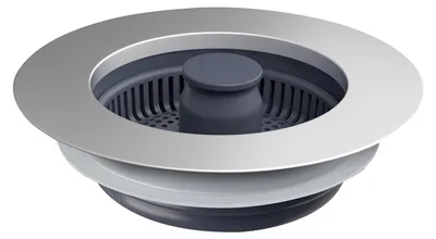 Image de Bouchon de siphon en acier inoxydable, bouchon de siphon de cuisine 3 en 1 avec ressort, tamis, filtre anti-odeurs et anti-obstruction