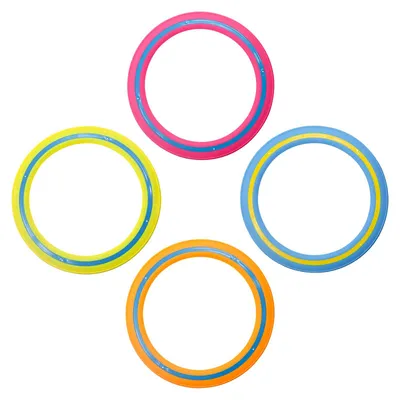 Imagen del producto de Discos voladores Frisbee, juego de 4 unidades, diámetro de 25 cm, ligeros, ideales para la playa y actividades al aire libre