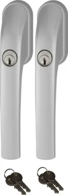 Produktbild von Abus FG300 abschließbarer Fenstergriff silber, im Set 2 Stück gleichschließend, Schließung AL0089 mit insgesamt 4 Schlüssel